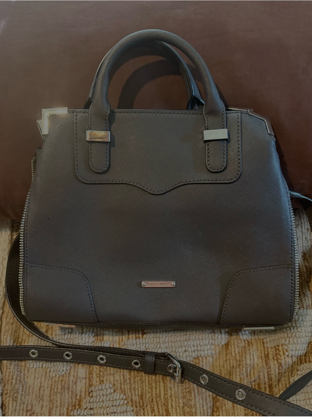 Rebecca Minkoff Smoke Zipper Satchel NWOT